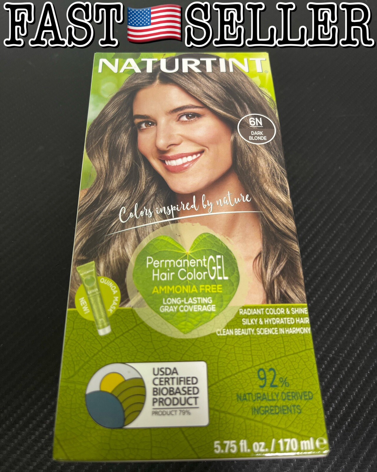 Phergal Naturtint Permanent Hair Color Gel, 6N Dark Blonde (5.75oz) SEALED!
