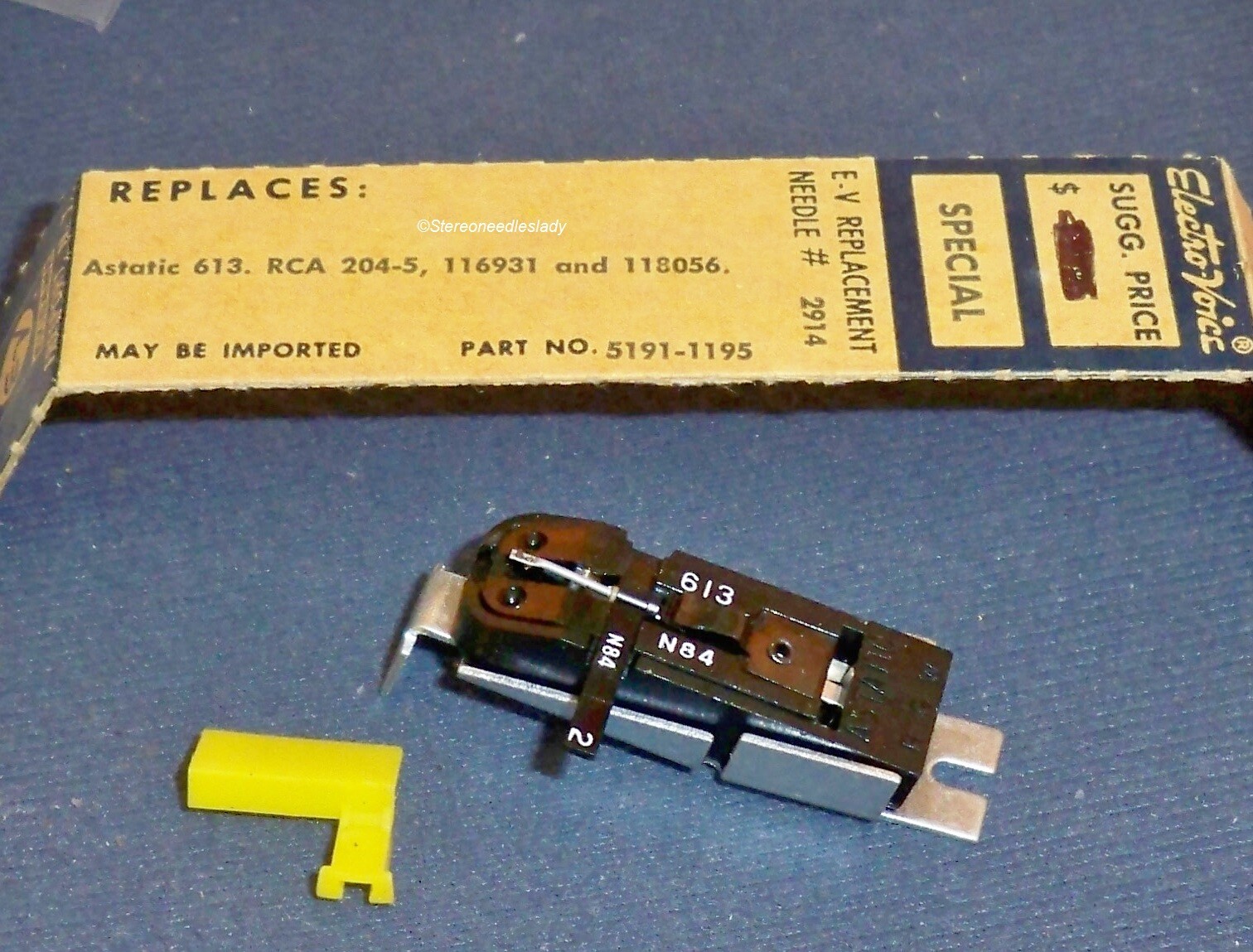 Astatic 613d Cartridge with Needle/Stylus FOR RCA 204 5 204 6 116932 EV 5191