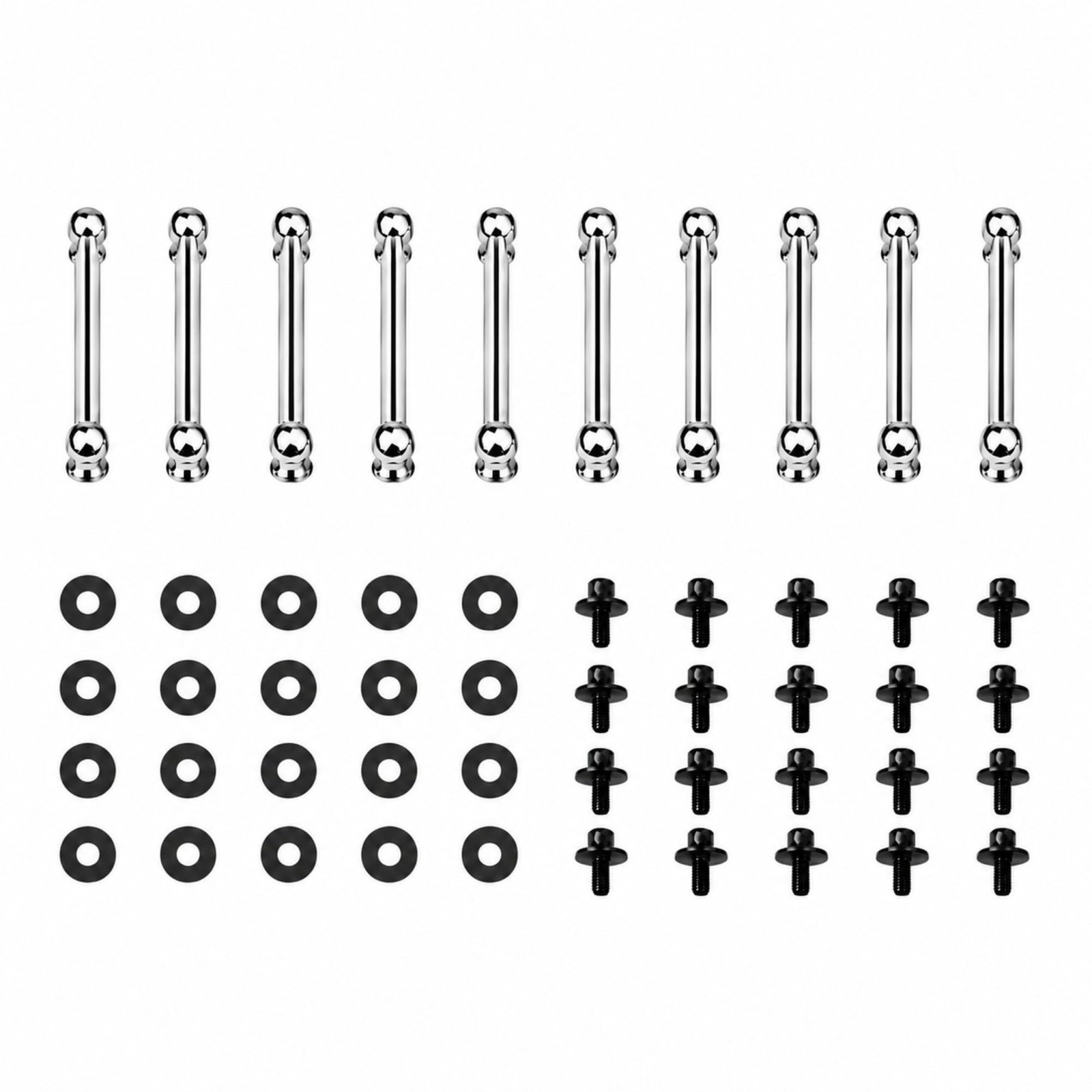 ROSS Percussion Double Sided Drum Lugs – Chrome Tube 2" (52mm) Spacing – Hard...