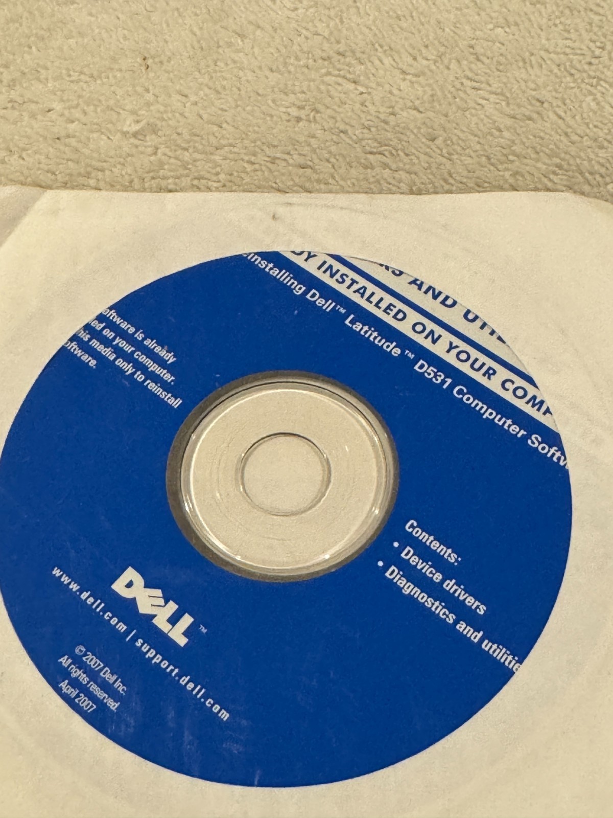 Dell Drivers & Utilities Reinstalling Dell Latitude D531 - CD ONLY NEW/SEALED!!!