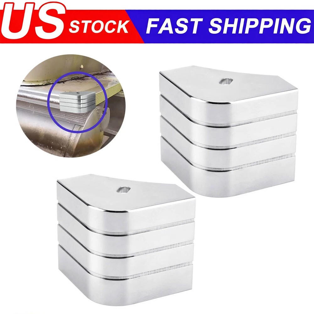 2Pcs Aluminum Boat Deck Corner Pack of Pontoon Corner Cap For 90° Rounded Corner
