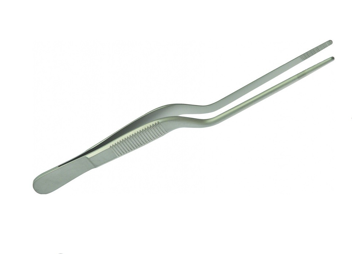 Gruenwald-Jansen Dressing Forceps, 6.5", Bayonet Standard Serrated Tips, Premium