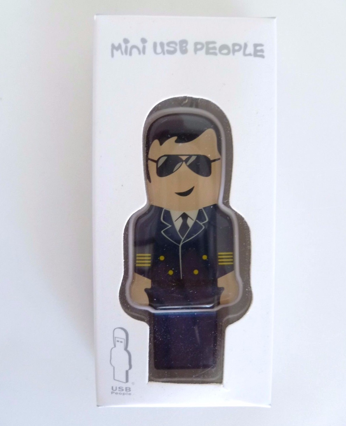 Mini USB People Airline Pilot Captain 4 GB Flash Memory Stick. New in Box