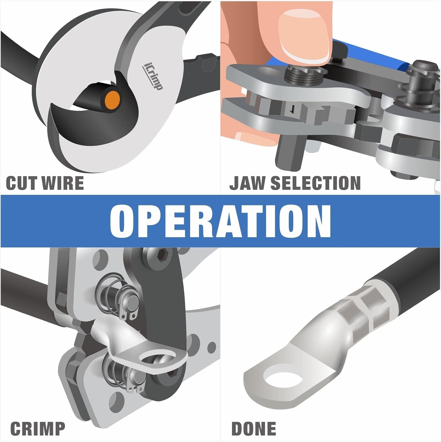 Chrome Vanadium Cable Cutter for Copper & Aluminum