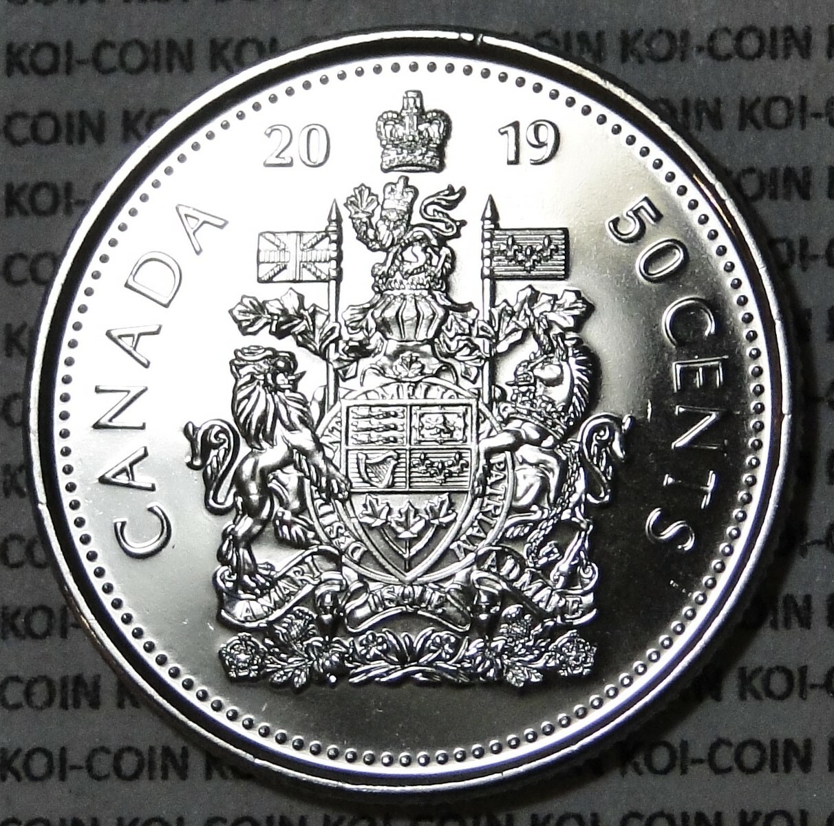 BU UNC Canada 2019 50 cent 50c half dollar coat of arm coin from mint roll