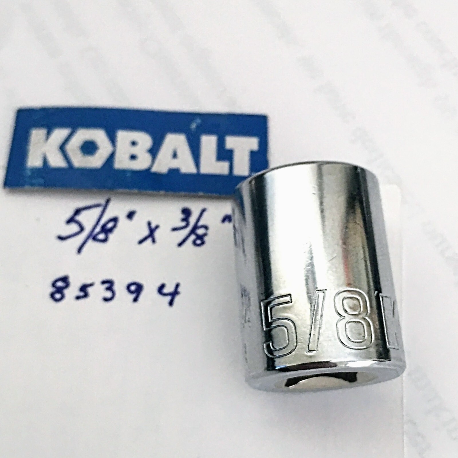 KOBALT  5/8"  x 3/8" Dr Standard Shallow Socket  6 Pt  # 85394 Free USA Shipping