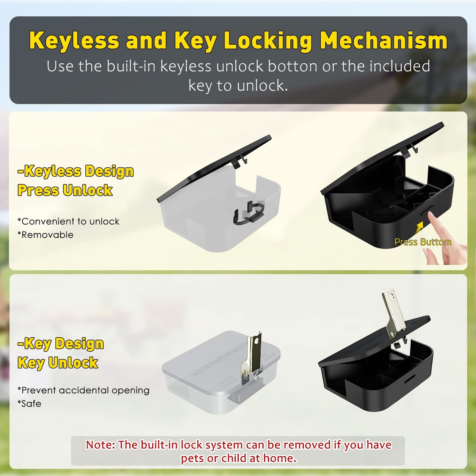 Mouse Stations with Keys 6 Pack, Keyless Design and Key Required Mouse Statio...