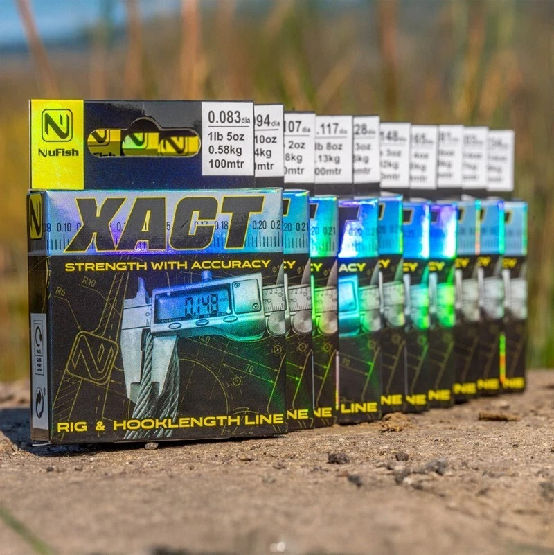Nufish Xact Rig & Hooklength Line 100m - All Diameters / Breaking Strains