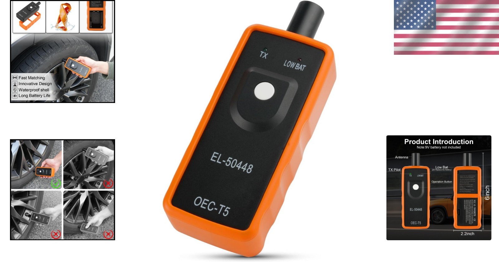 Universal TPMS Sensor Programming Tool - Fast 3-Step Activation for Cars