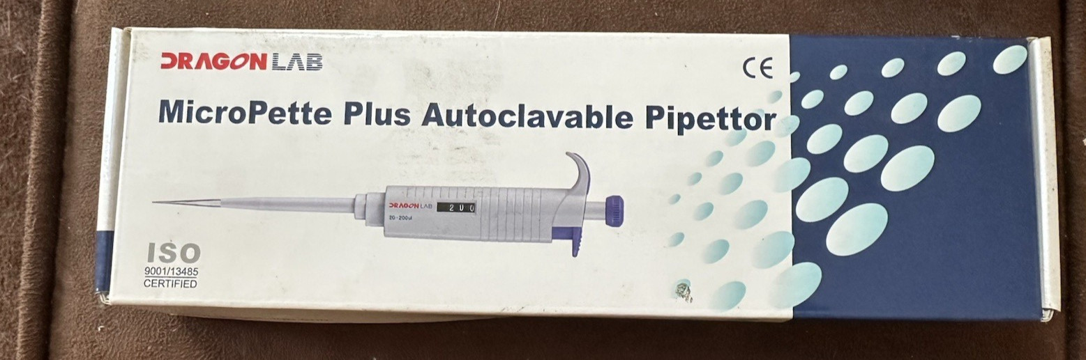 Dragon Lab 50ul MicroPette Autoclavable Pipettor Single Channel
