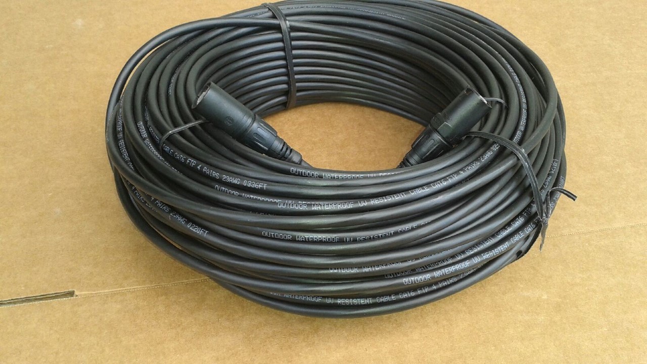 300 FT  PRO CAT6 Tactical Shielded w/Neutrik Ethercon RJ45 Digital Audio Cable