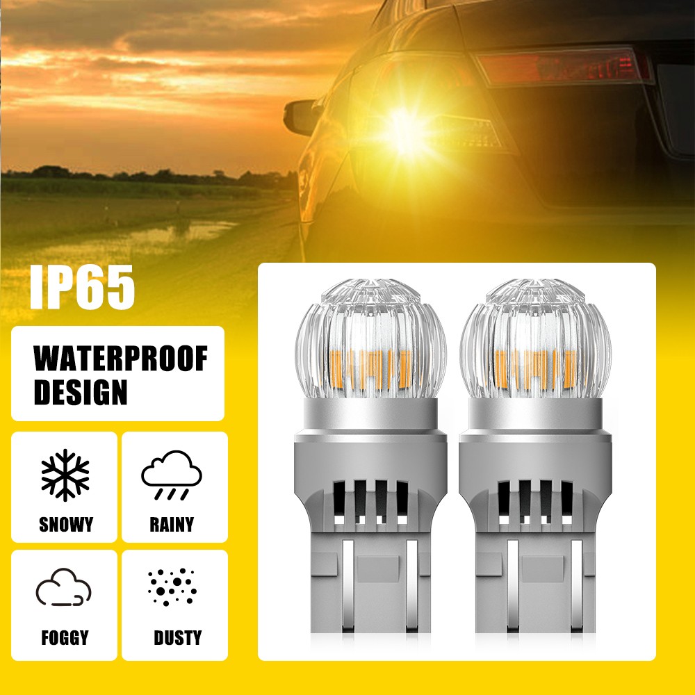AUXITO 7443 7440 7441 LED Turn Signal Light Bulbs Amber with Built-in Resistor