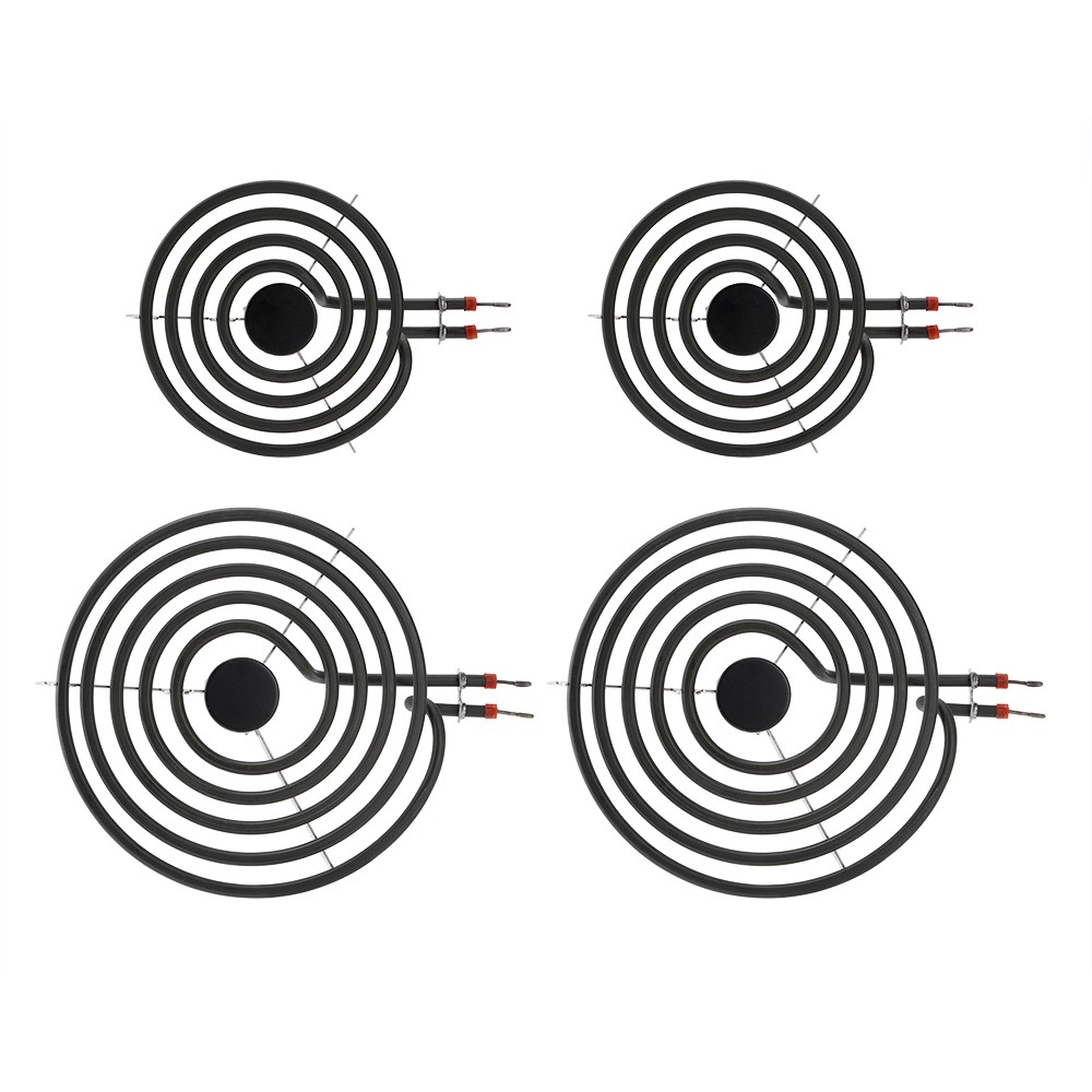 MP22YA Electric Range Burner Element Set with Drip Pans For Whirpool Frigidaire