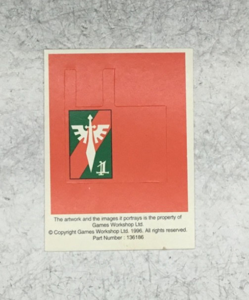 Games Workshop - WH40k Dark Angel Space Marine Banner Sticker - Citadel OOP