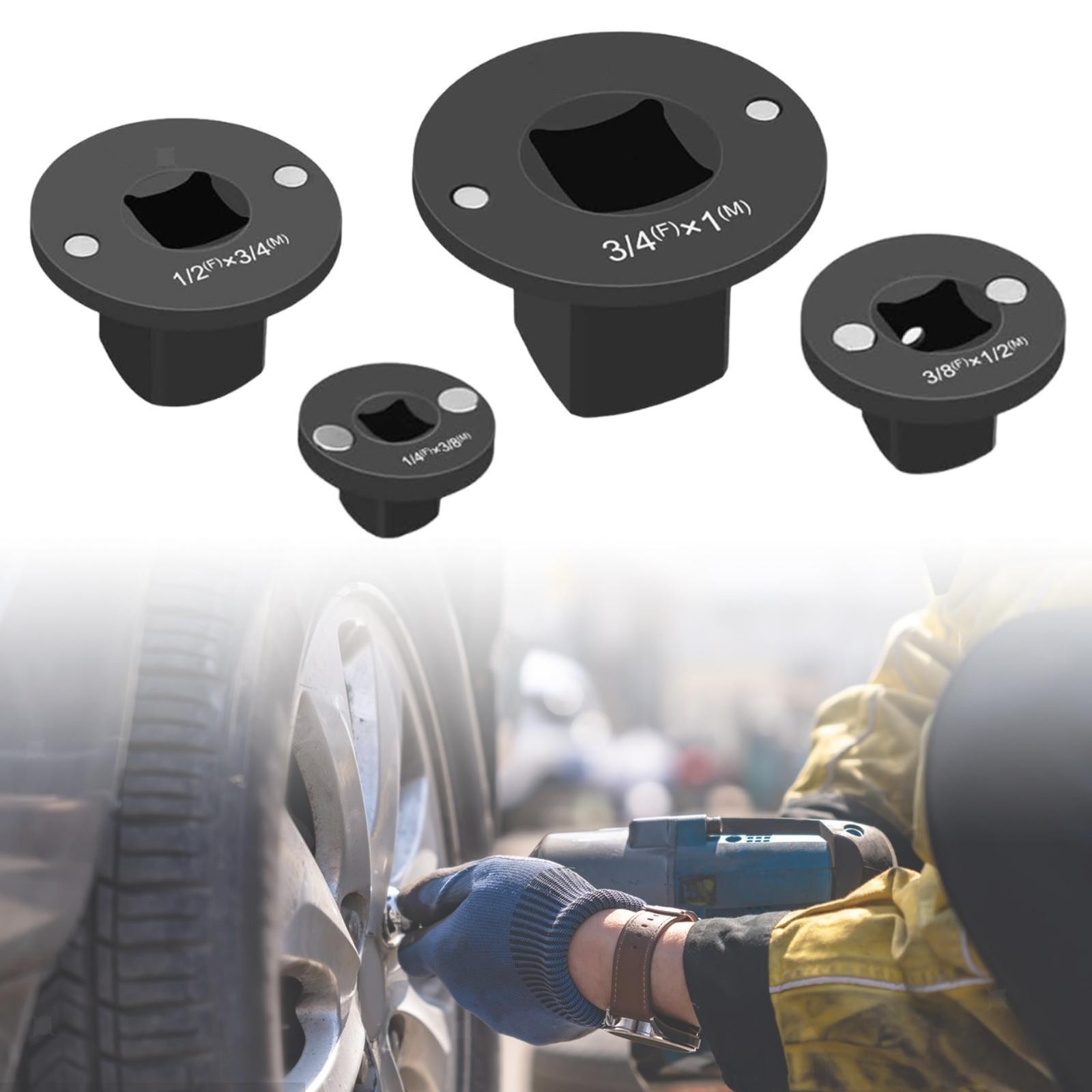 4 Pieces Low Profile Impact Socket Adapter for Automotive Repairs Ratchets