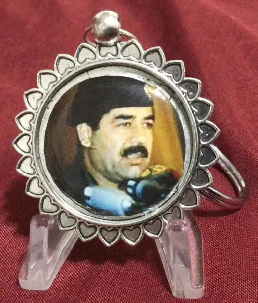 Iraq / Vintage Iraqi Former President Saddam Hussein Key Chain.