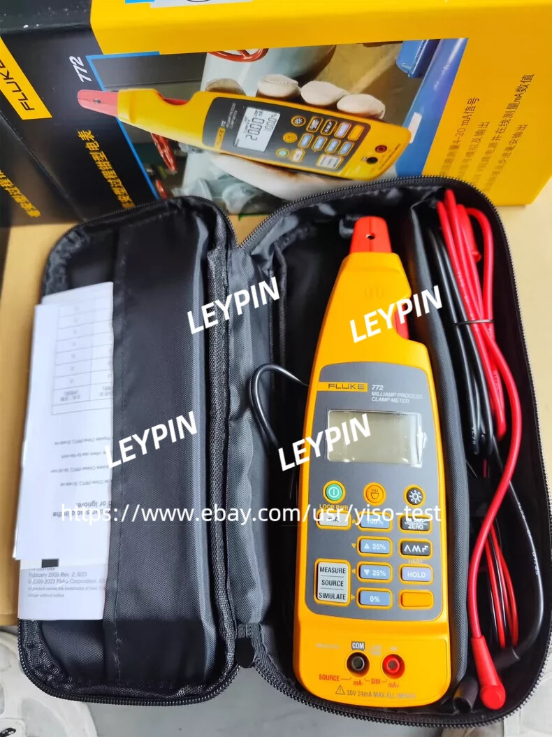 1PCS FLUKE Fluke 772 Milliamp Process Clamp Meter Tester WITH SOFT BAG /#$