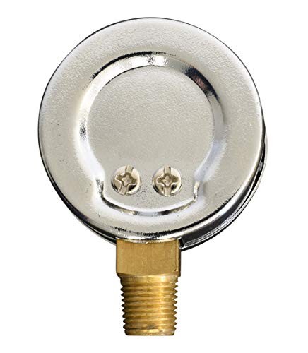 Pressure Gauge, Chrome Plated Steel Case, Dry, 0-200 psi/kPa, Lower Mount 1/8"