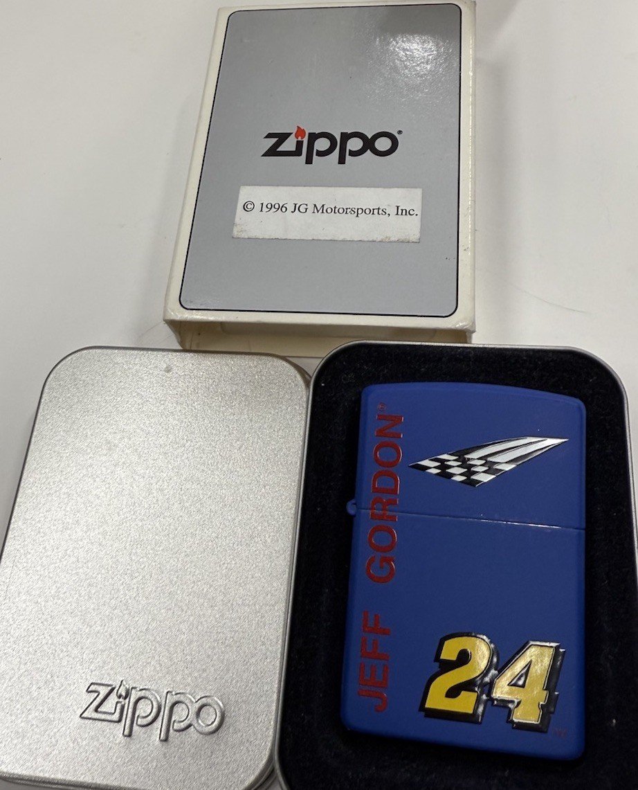 ZIPPO 1994 JEFF GORDON #24 BLUE  MATTE LIGHTER UNFIRED IN BOX B17