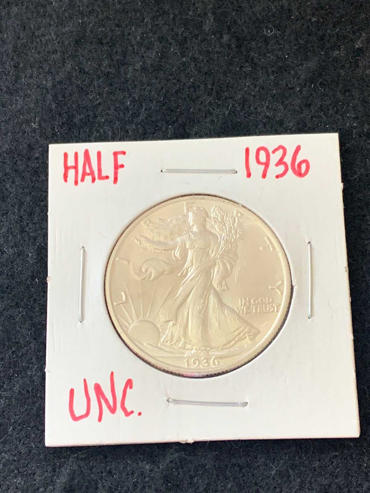 1936 LIBERTY WALKING SILVER HALF DOLLAR HIGHER GRADE ALMOST UNCIRCULATED