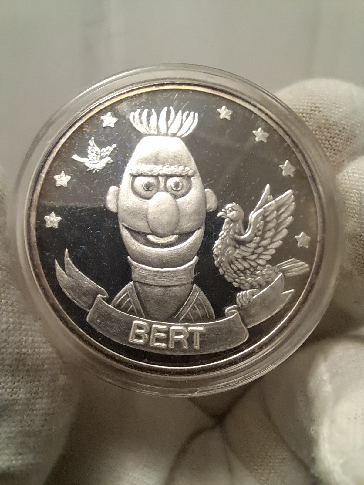 1989 Sesame Street Proof Art Round | Bert | NOT Silver