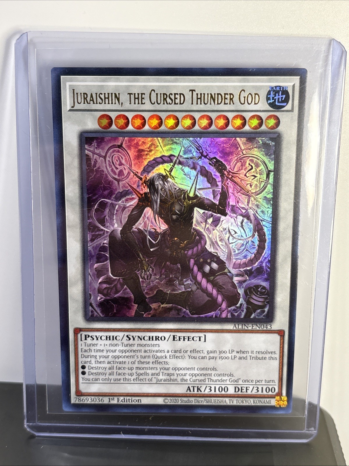 Yu-gi-oh! Juraishin, The Cursed Thunder God ALIN-EN043 Ultra Rare Alliance Card