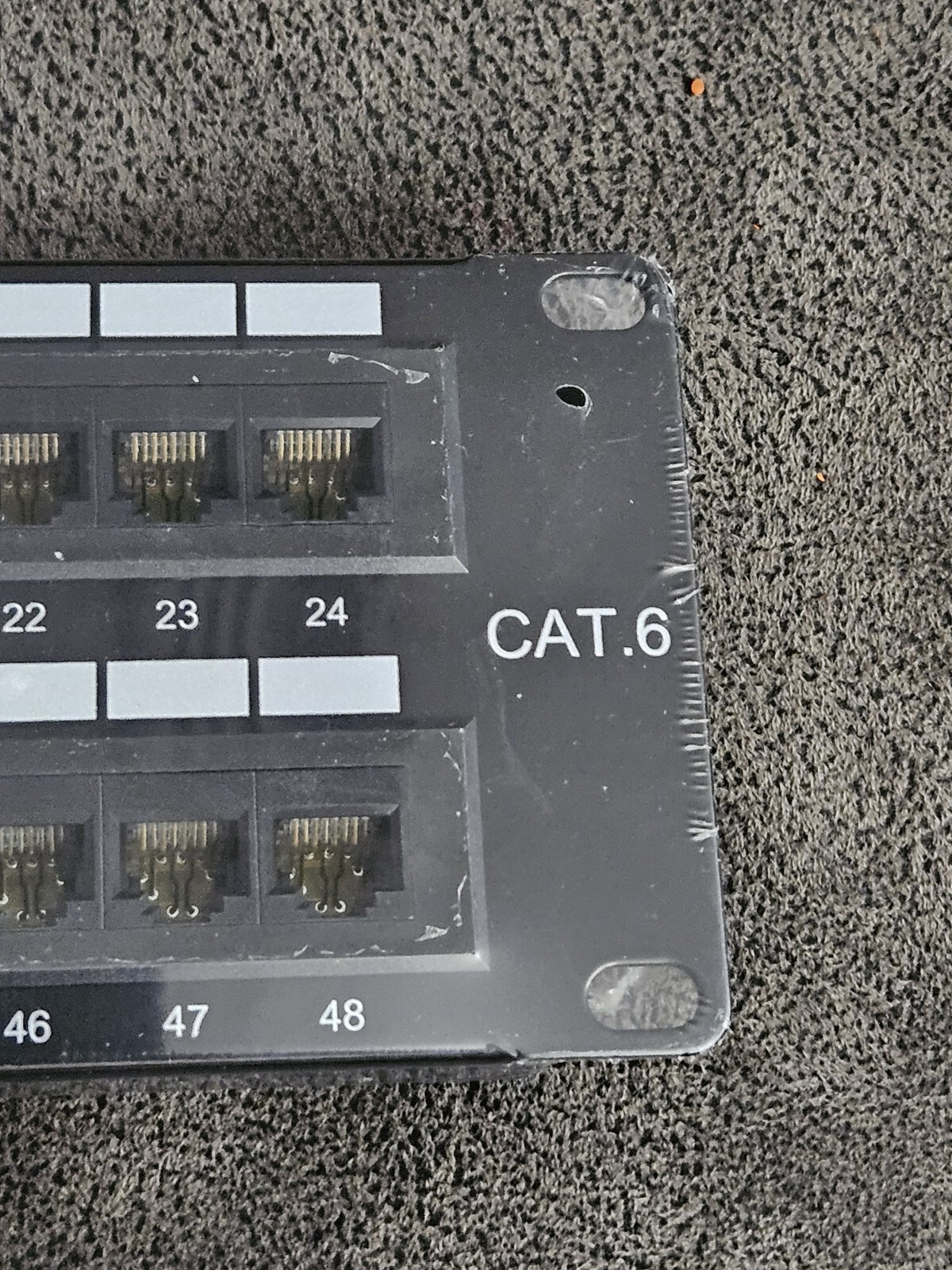 CAT6 48 Port Patch Panel Cat.6 UL Network Ethernet 19" X 3 3/8 (Bent Corner)