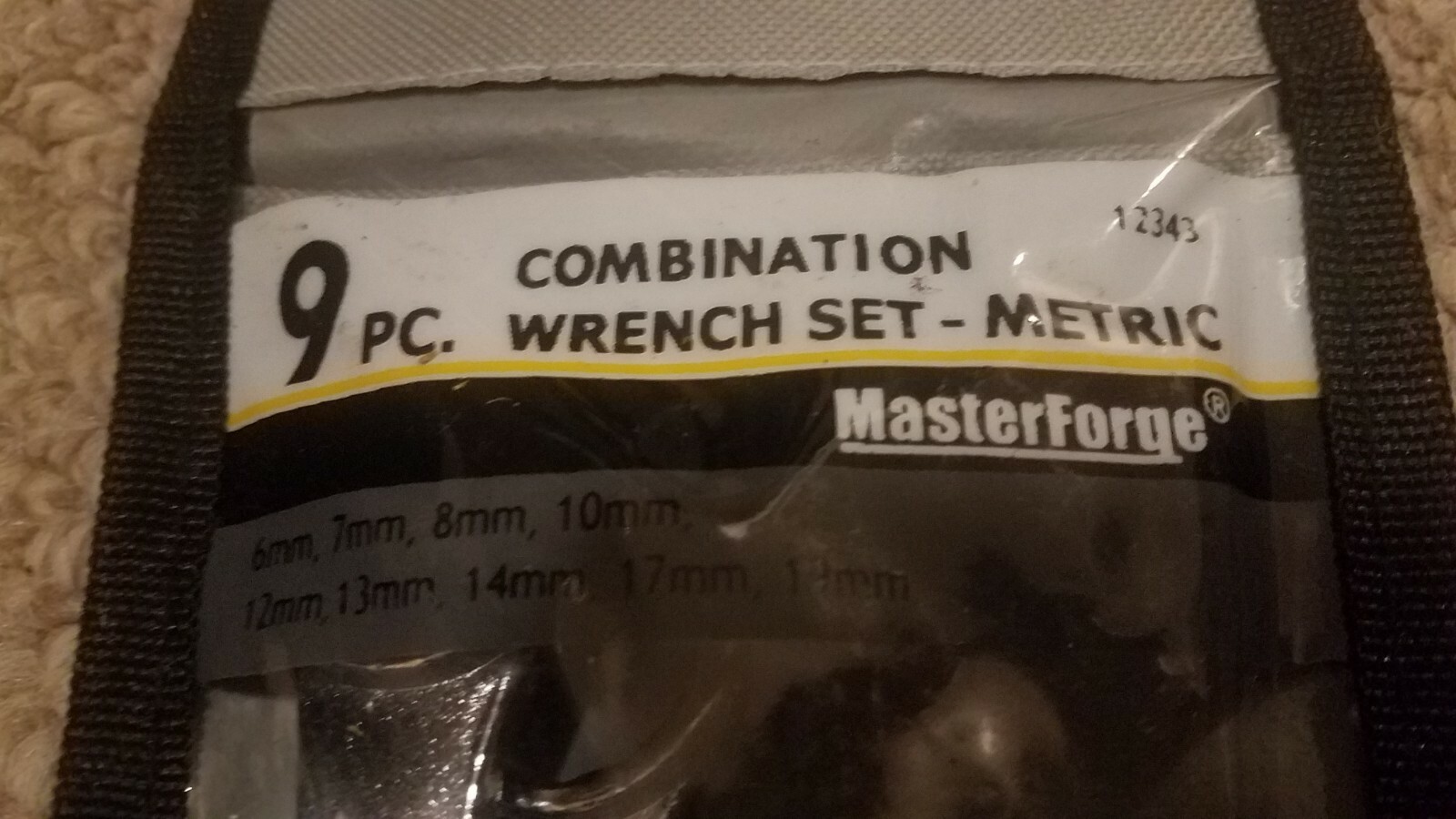 MasterForge Metric Combination Wrench Set 9 Piece 6mm - 19mm