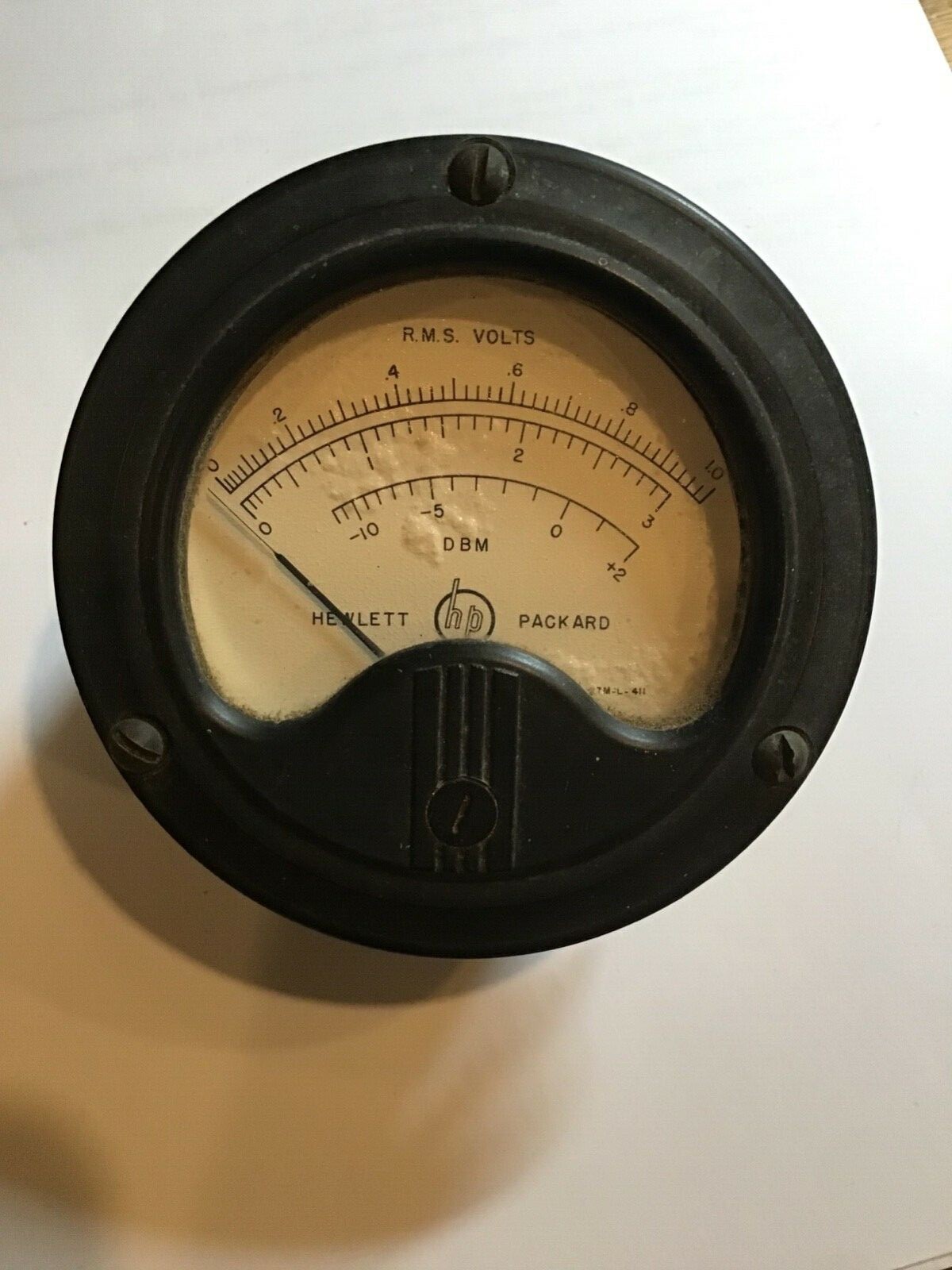 HP 65A-81 RMS Voltmeter Panel Meter For HP 650A Test Oscillator