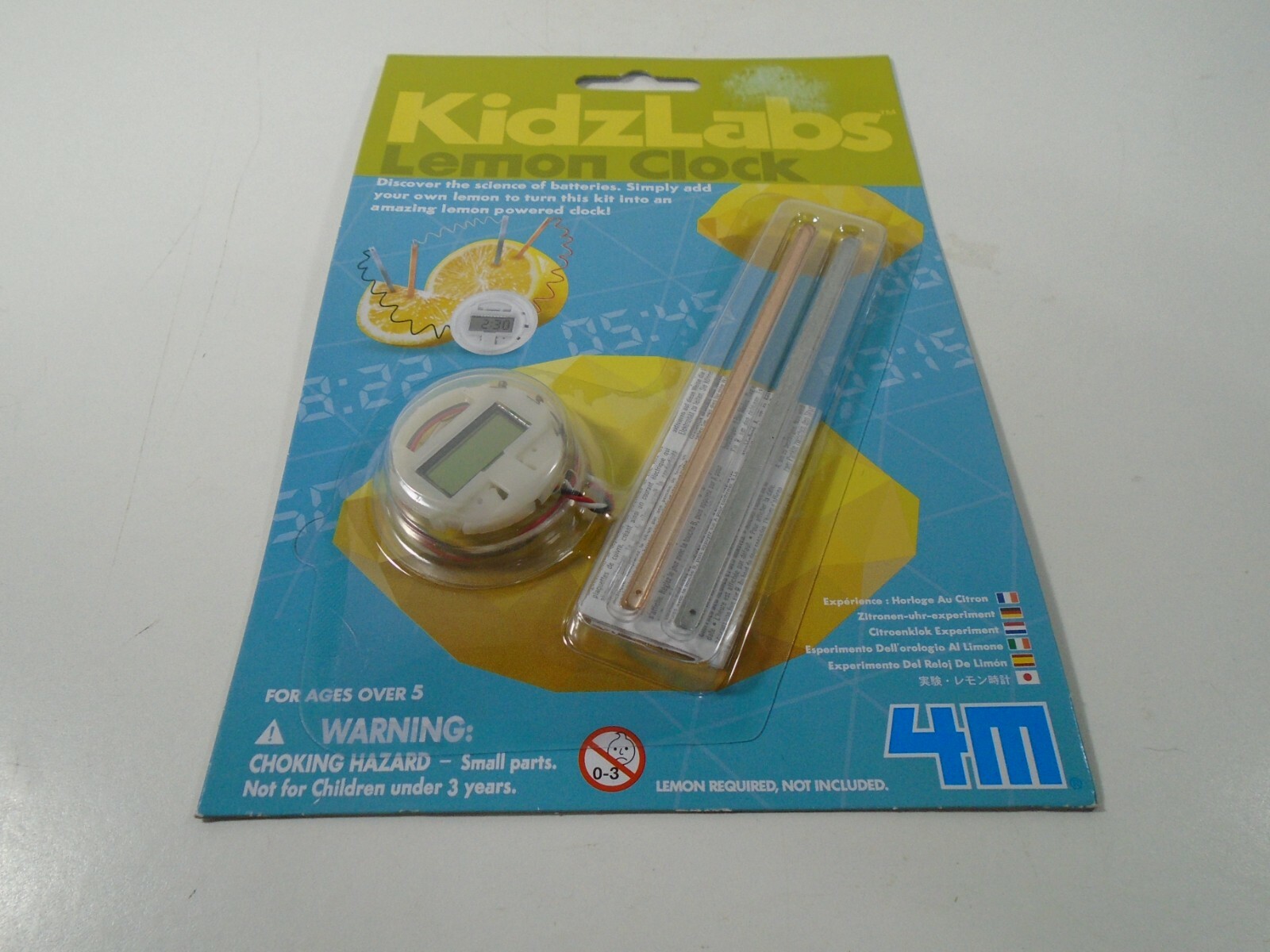 TOYSMITH KIDZLABS--LEMON CLOCK (NEW)