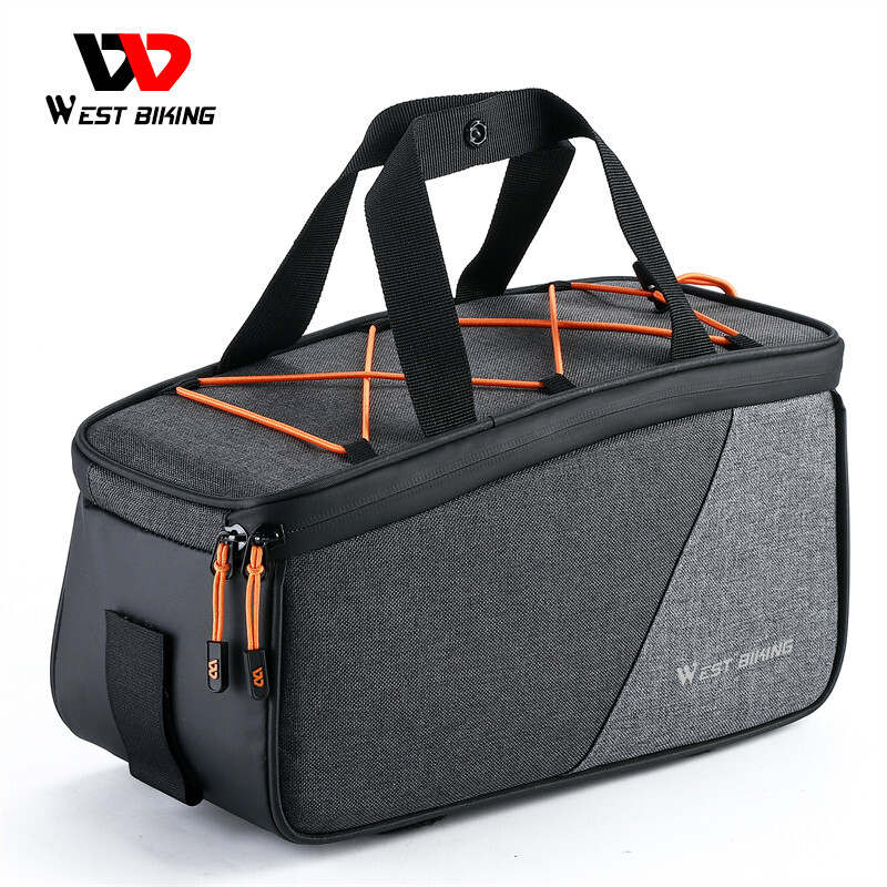 WEST BIKING Waterproof Bike Pannier Bag Bicycle Rack Pack Carrier Bag Gray 6L