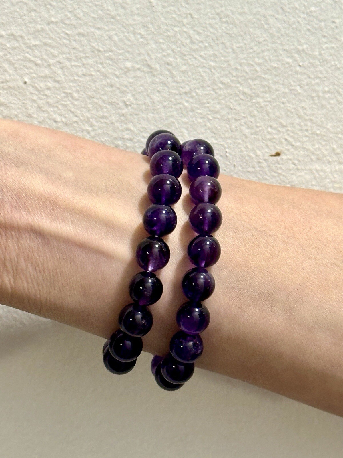 1pc Elegant Natural Amethyst Bracelet, Faceted Beads Handcrafted Jewelry,  Gift