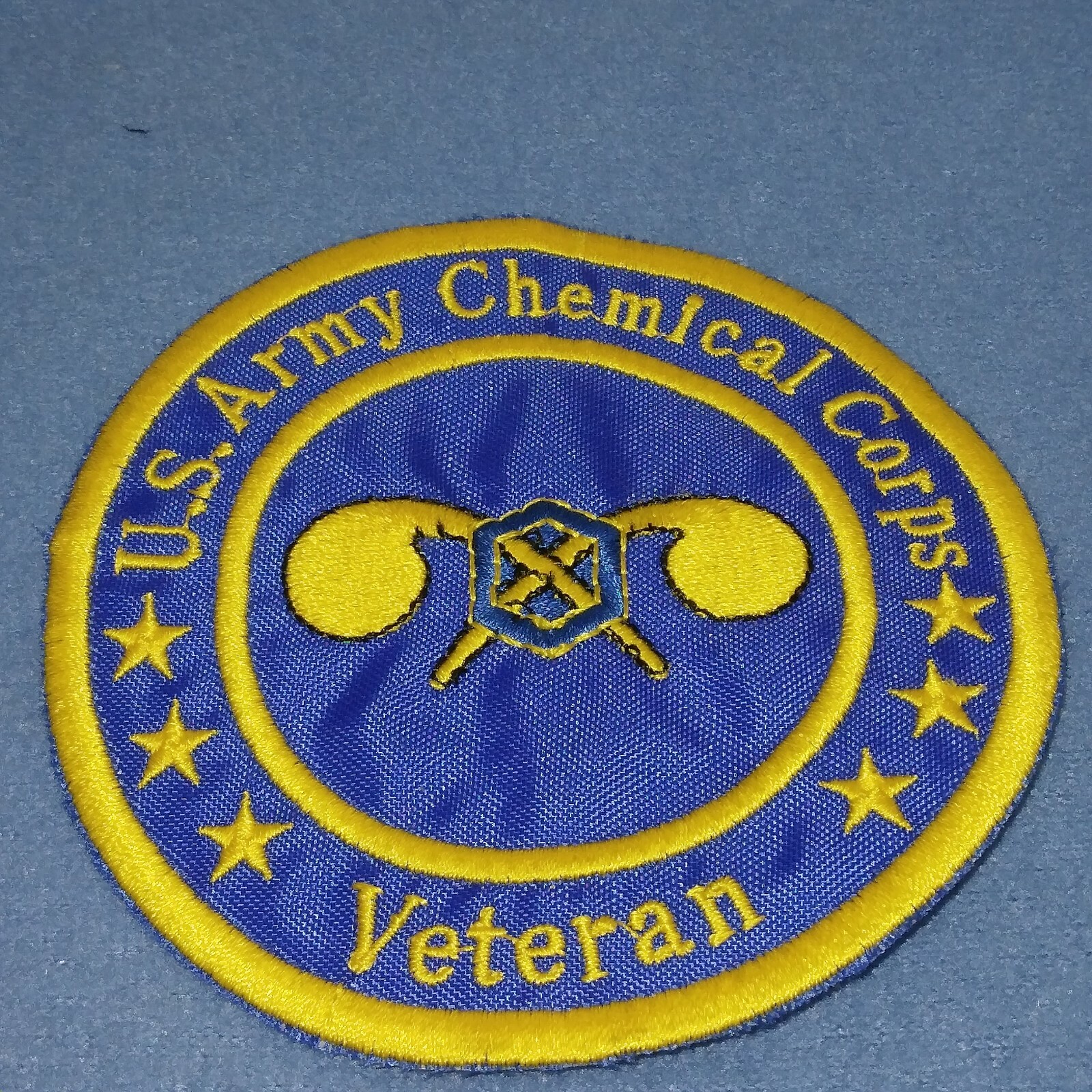 UNITED STATES ARMY CHEMICAL CORPS VETERAN PATCH - MINT - 4 INCH