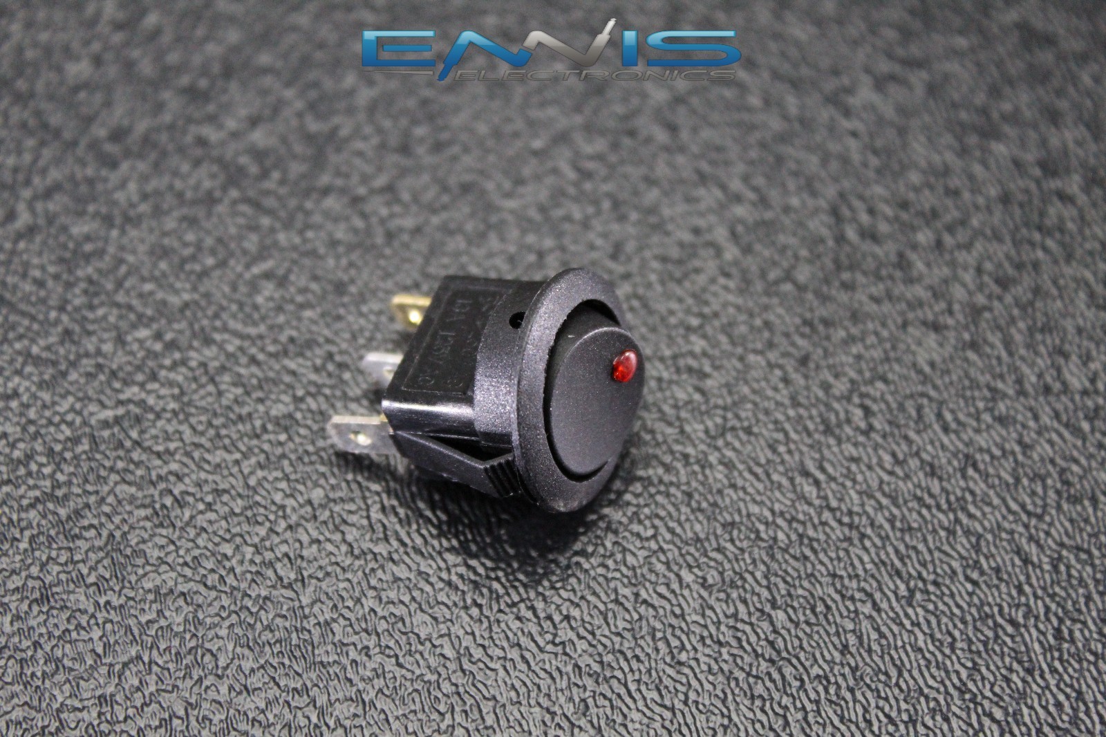 5 PCS ROUND ON OFF ROCKER SWITCH MINI TOGGLE RED LED 3/4 MOUNT HOLE EC-1103ARD