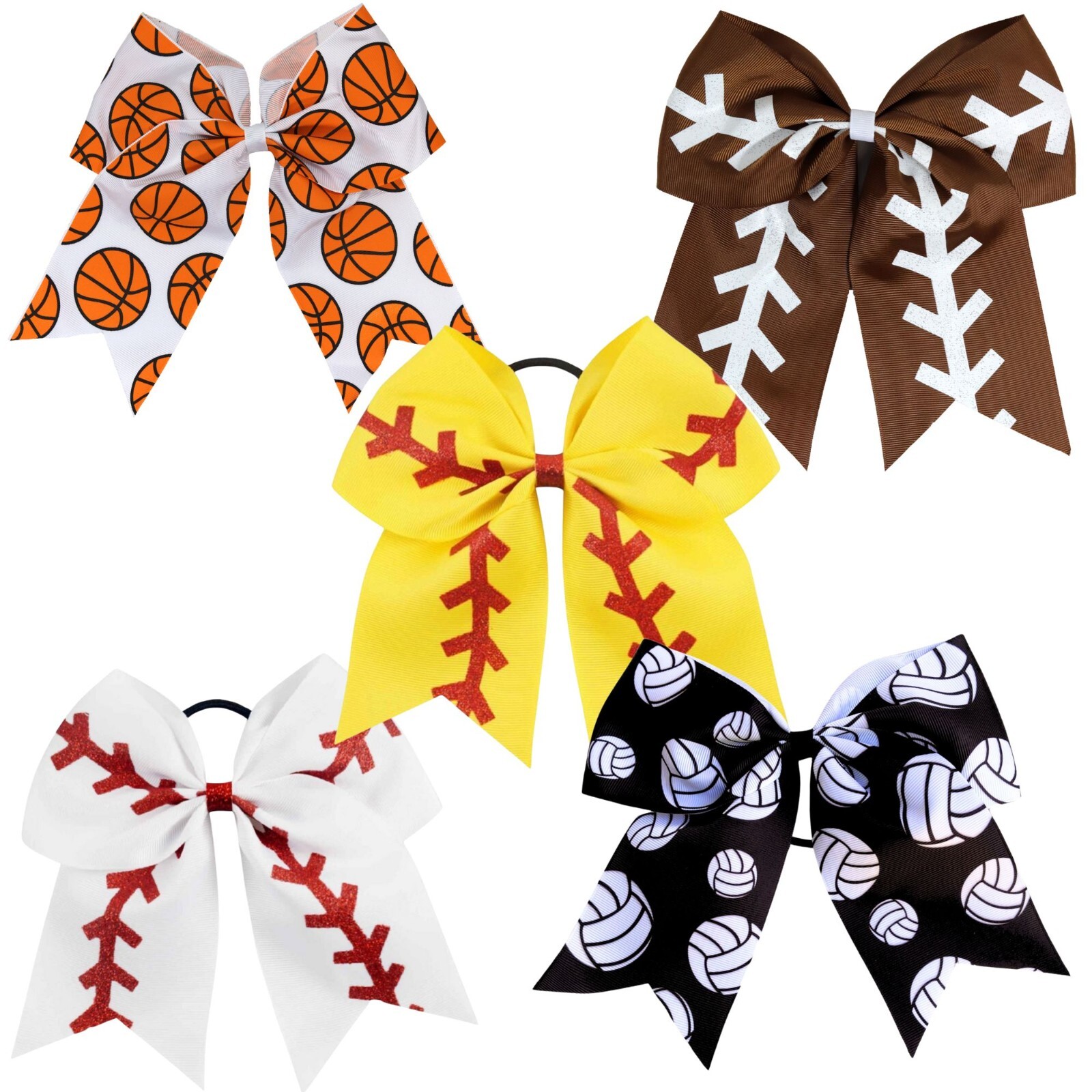 Softball Bows Cheer Bow Baseball Football Volleyball Dance Cheap Hair Bows USA