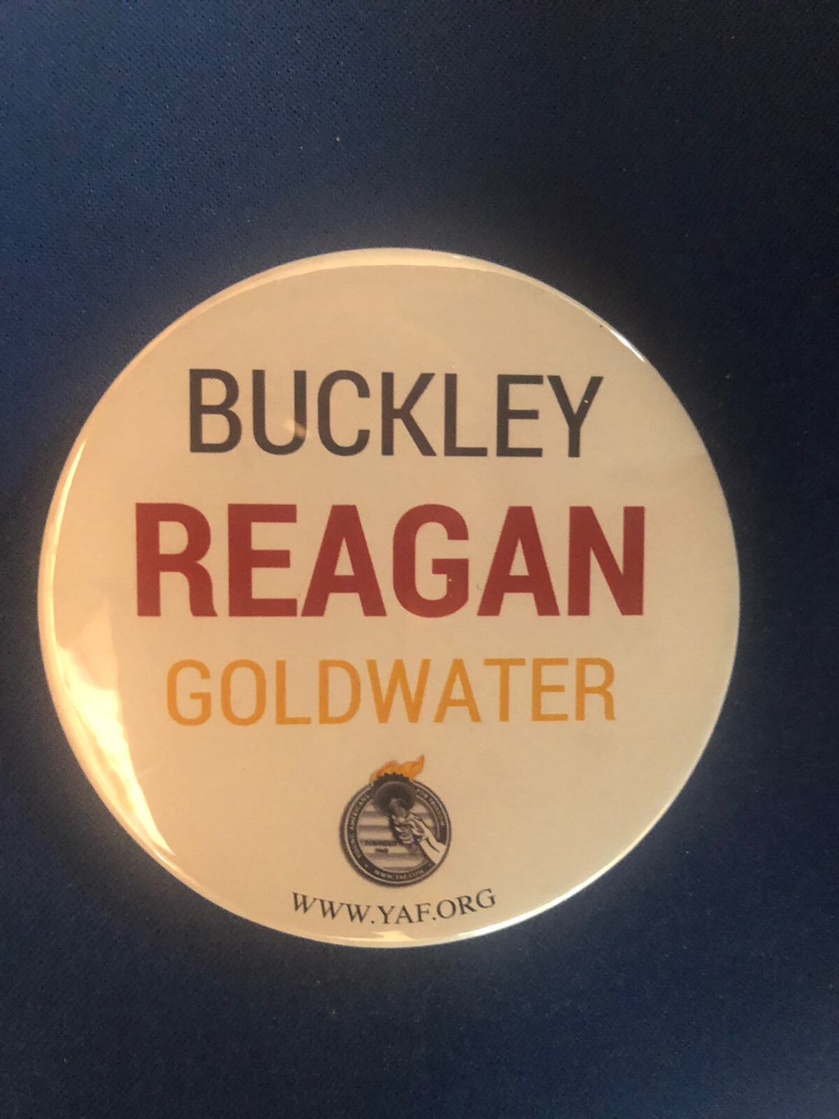 Buckley REAGAN Goldwater coattail 3” pinback button pin