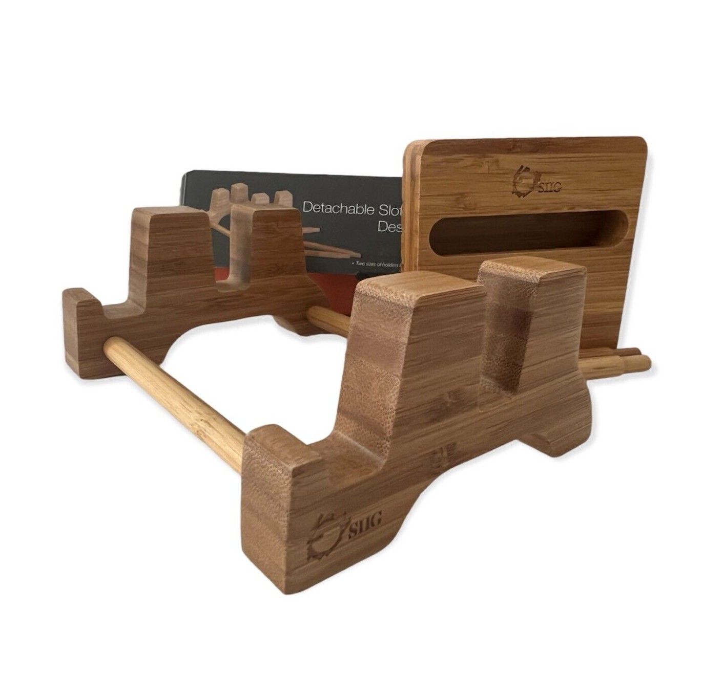 Brand New SIIG Phone & Laptop Combo Stand Bamboo Multi-function Tablet &