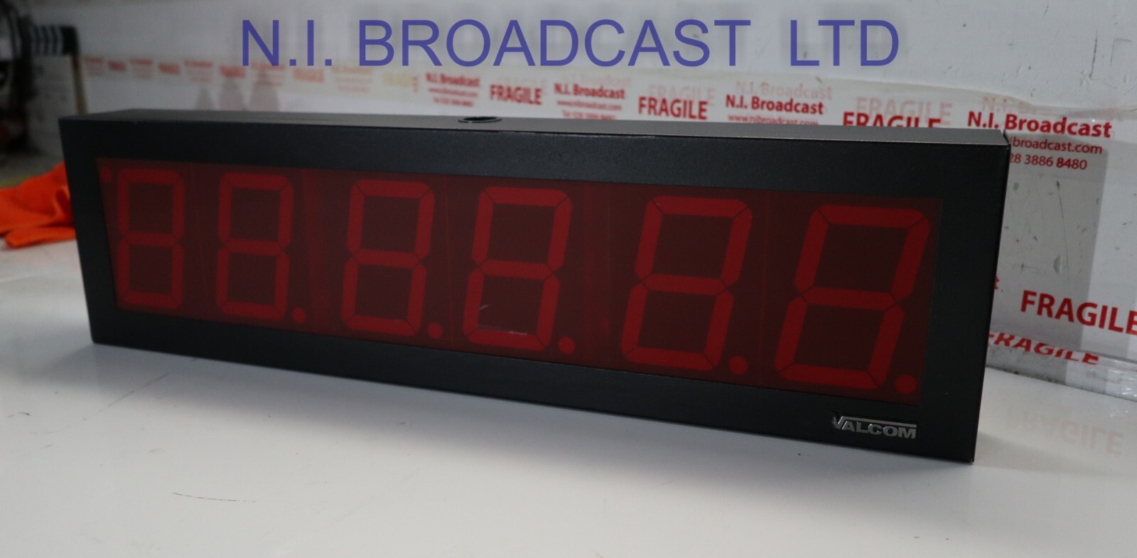 Valcom vip-d640a IP 4" 6 digital clock  (64cm wide)