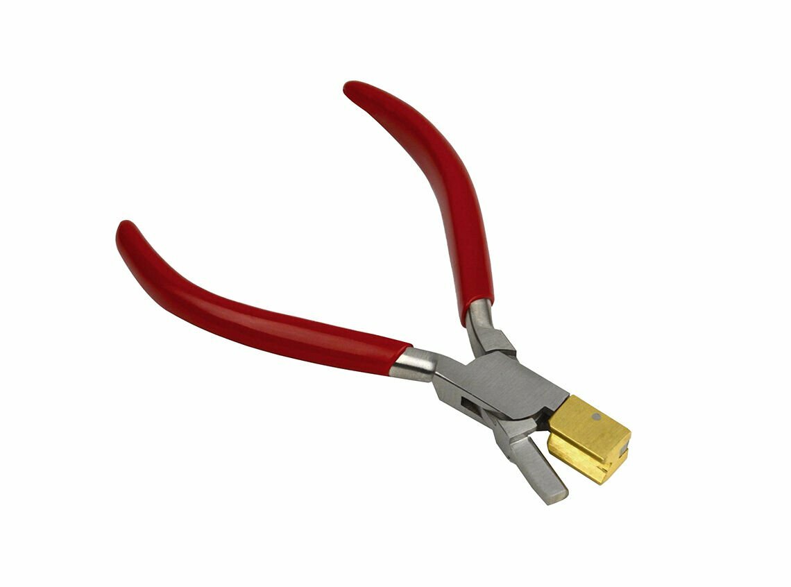 BOW-CLOSING PLIERS WITH BRASS JAWS 5" PLIERS JEWELRY MAKING FORM SHAPE WIRE WORK
