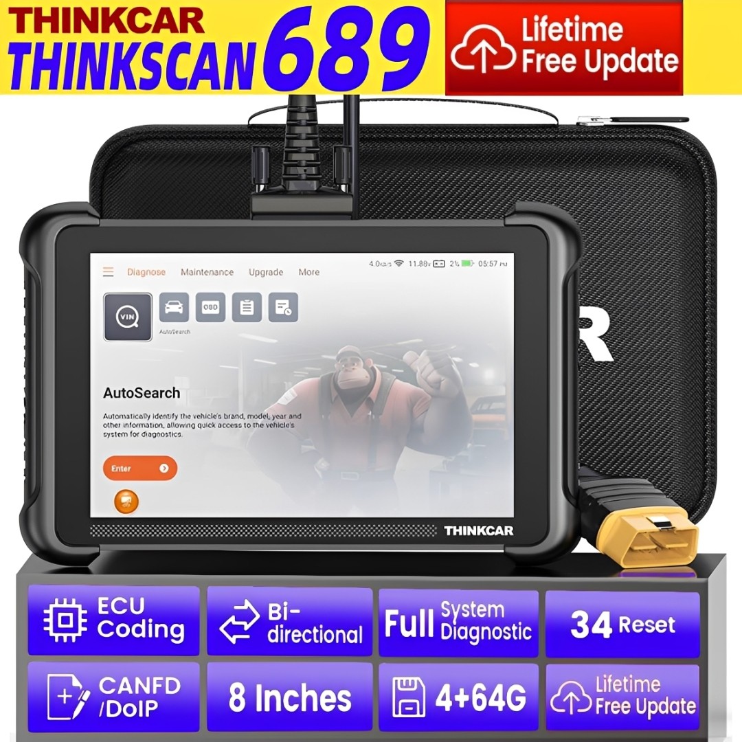 Thinkcar 689 Full Systems Car Diagnostic Scanner ECU Coding CANFD & DoIP Support