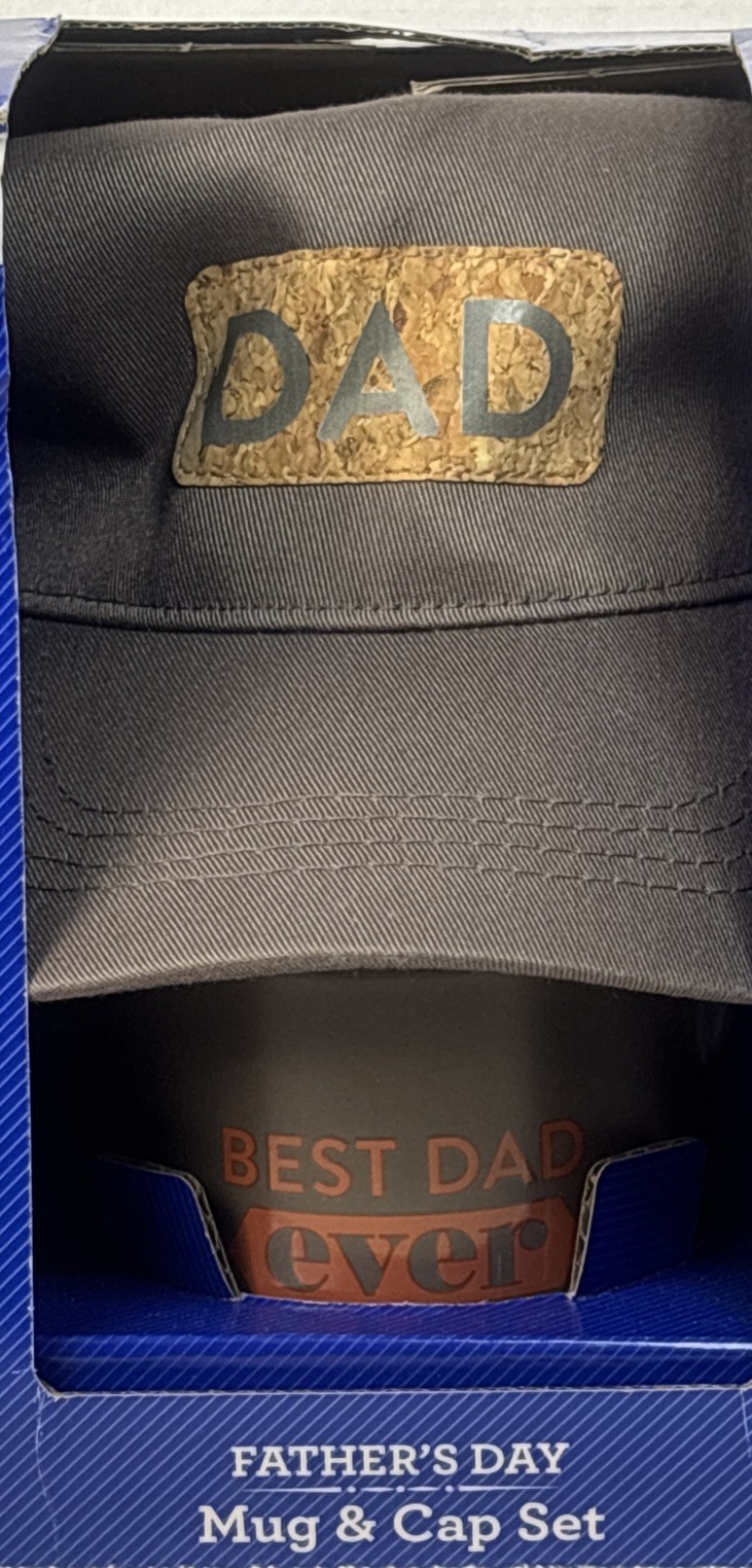 Celebrate Father’s Day Dad Hat & Best Dad Ever Coffee Mug 2 Piece Gift Set- NEW