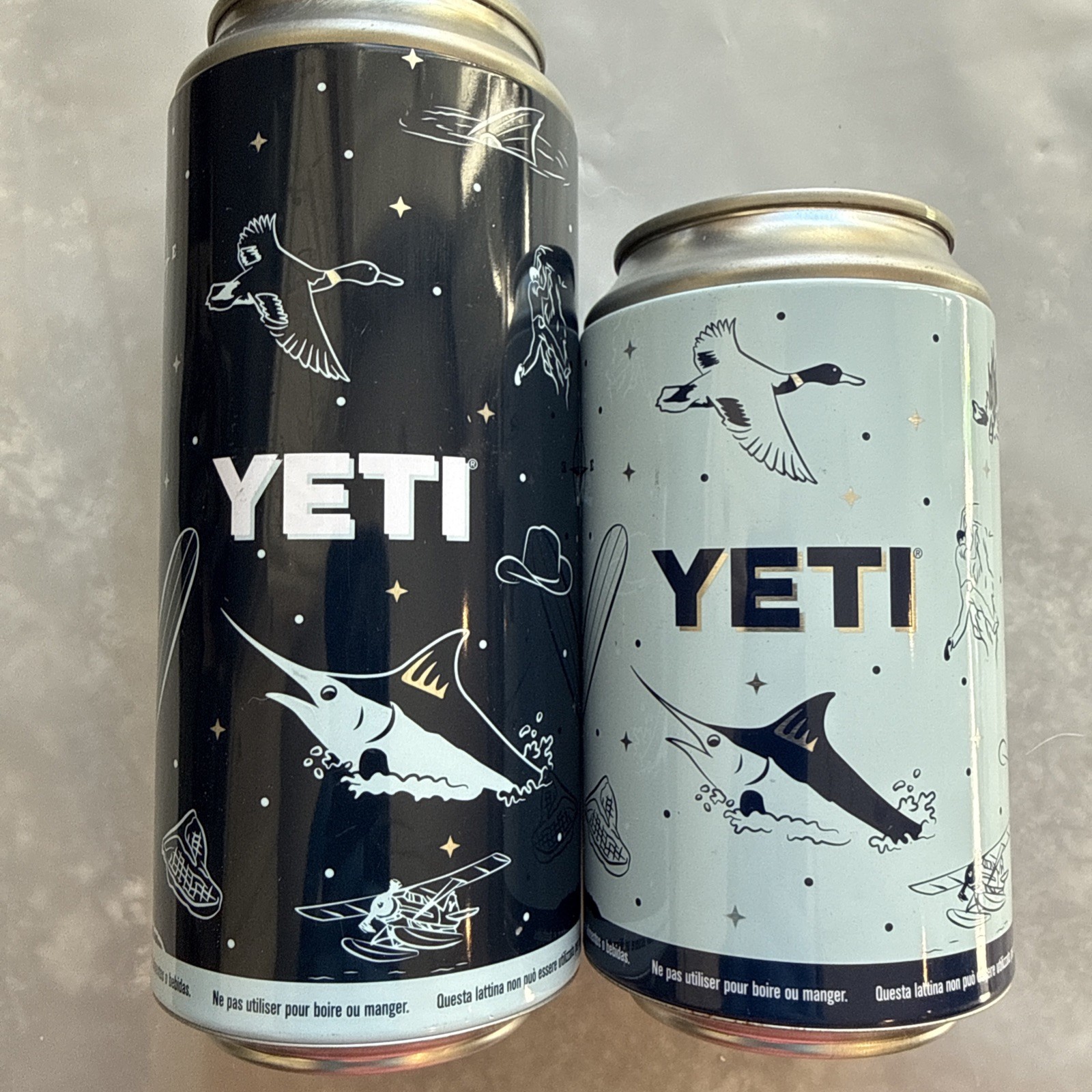 Yeti set of 2 Stash Storage Safe Cans 16oz And 12 Oz