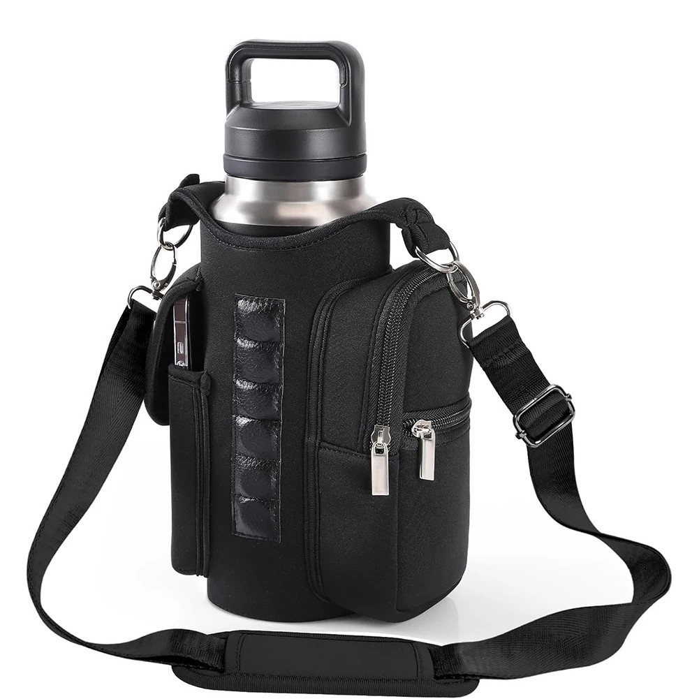 Magnetic Water Bottle Bag Gym Sling Pouch Phone Holder Crossbody