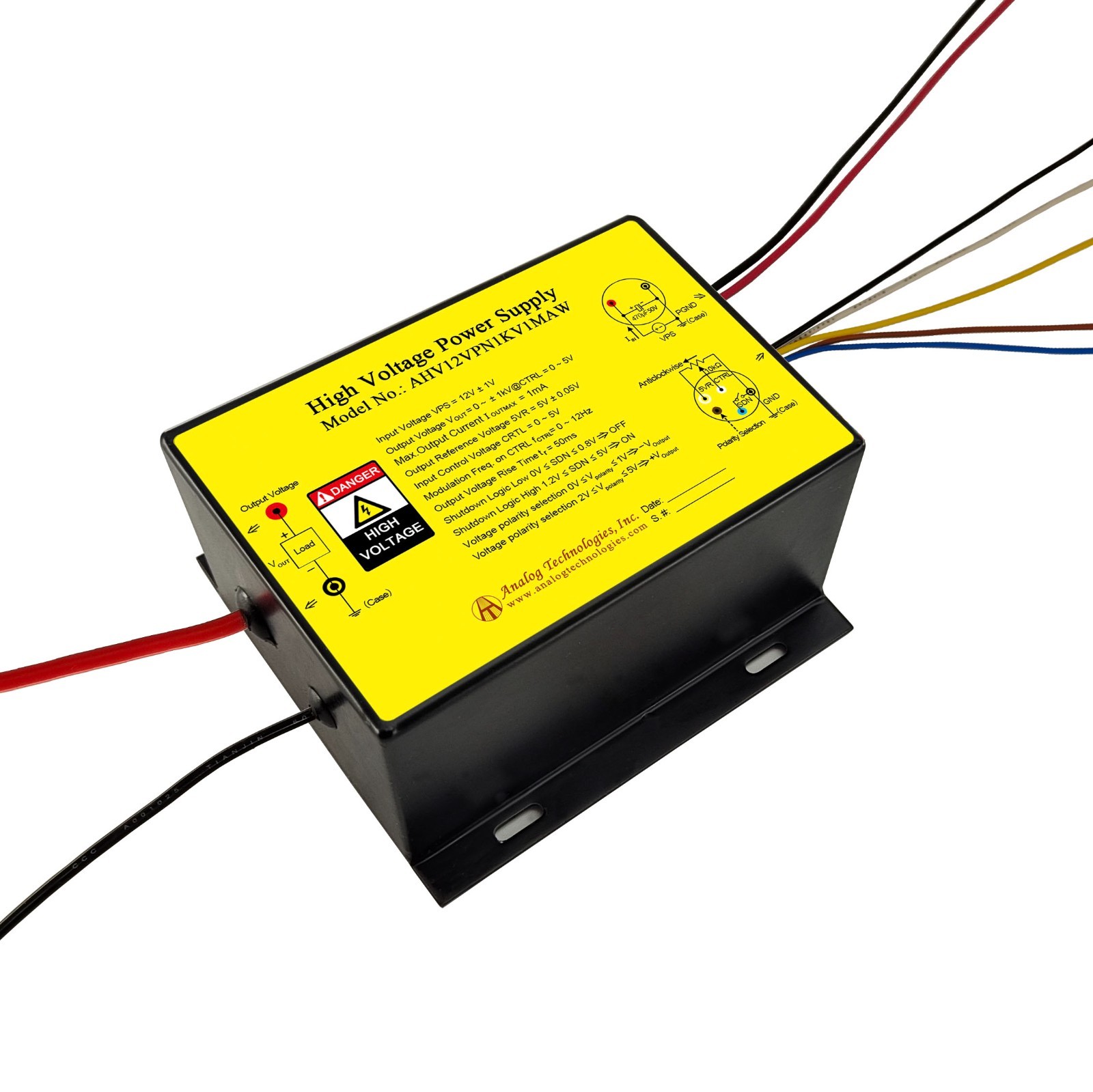 AHV12VPN1KV1MAW HV DC-DC Power Supply Module 12VDC Input ±1KV Output 1mA