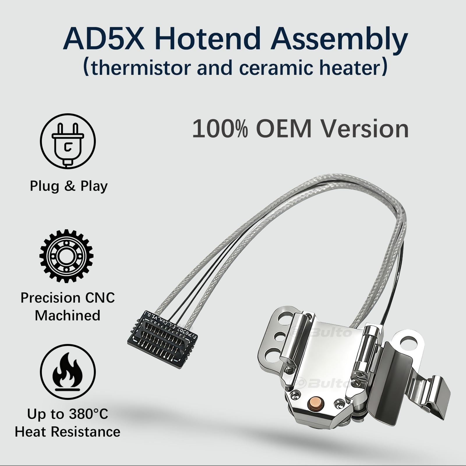 Original AD5X Hotend Heating Assembly for Flashforge