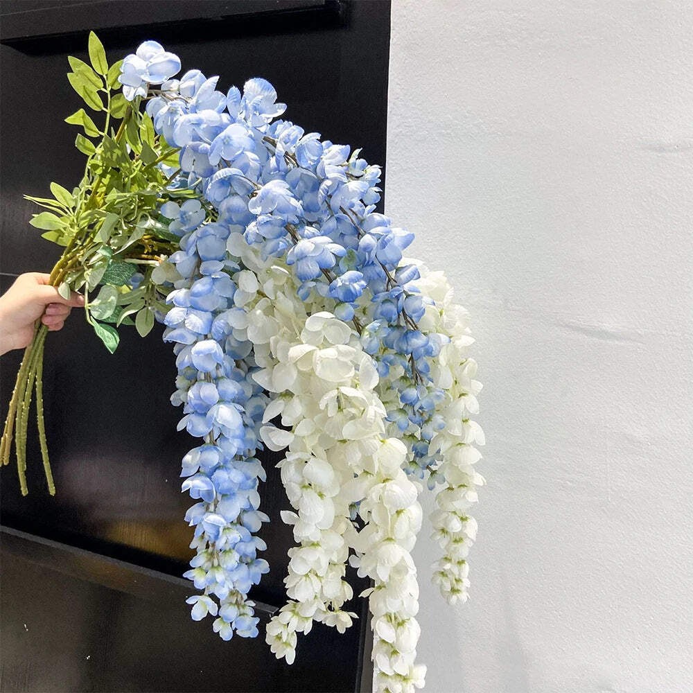 Artificial Wisteria Flower Garlands 5 Forks – Silk Hanging Vine
