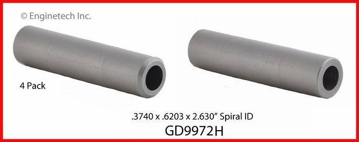 Enginetech GD9972H Engine Valve Guide 4 Pack for Domestic and Import Engines