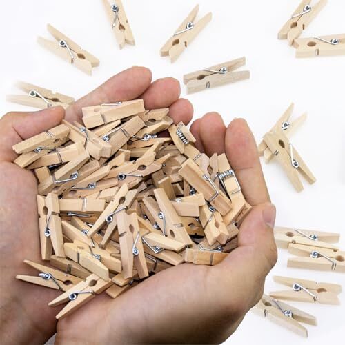 1.4 Inch Mini Clothes Pins for Photo, 130 Pcs Small 1.4inch/130Pcs Wooden