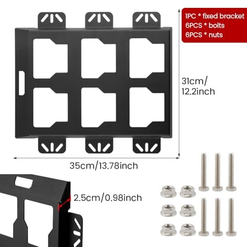 Mounting Plate Compatible with Milwauke-e Packout, 50Lbs Load Capacity Black