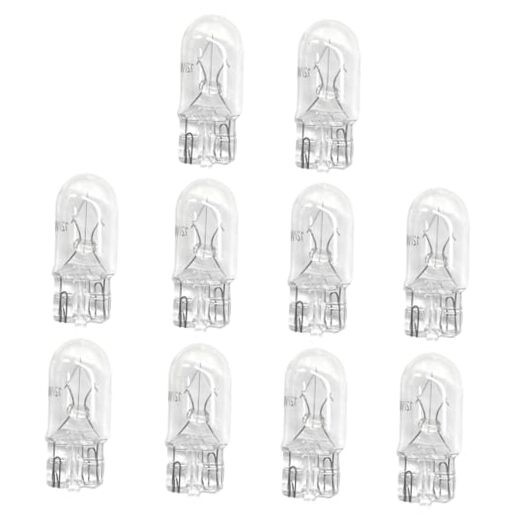 10 PCS T10 12V 5W Car Flat Foot Mini Lights, Car Brake Light Turn T10-Standard